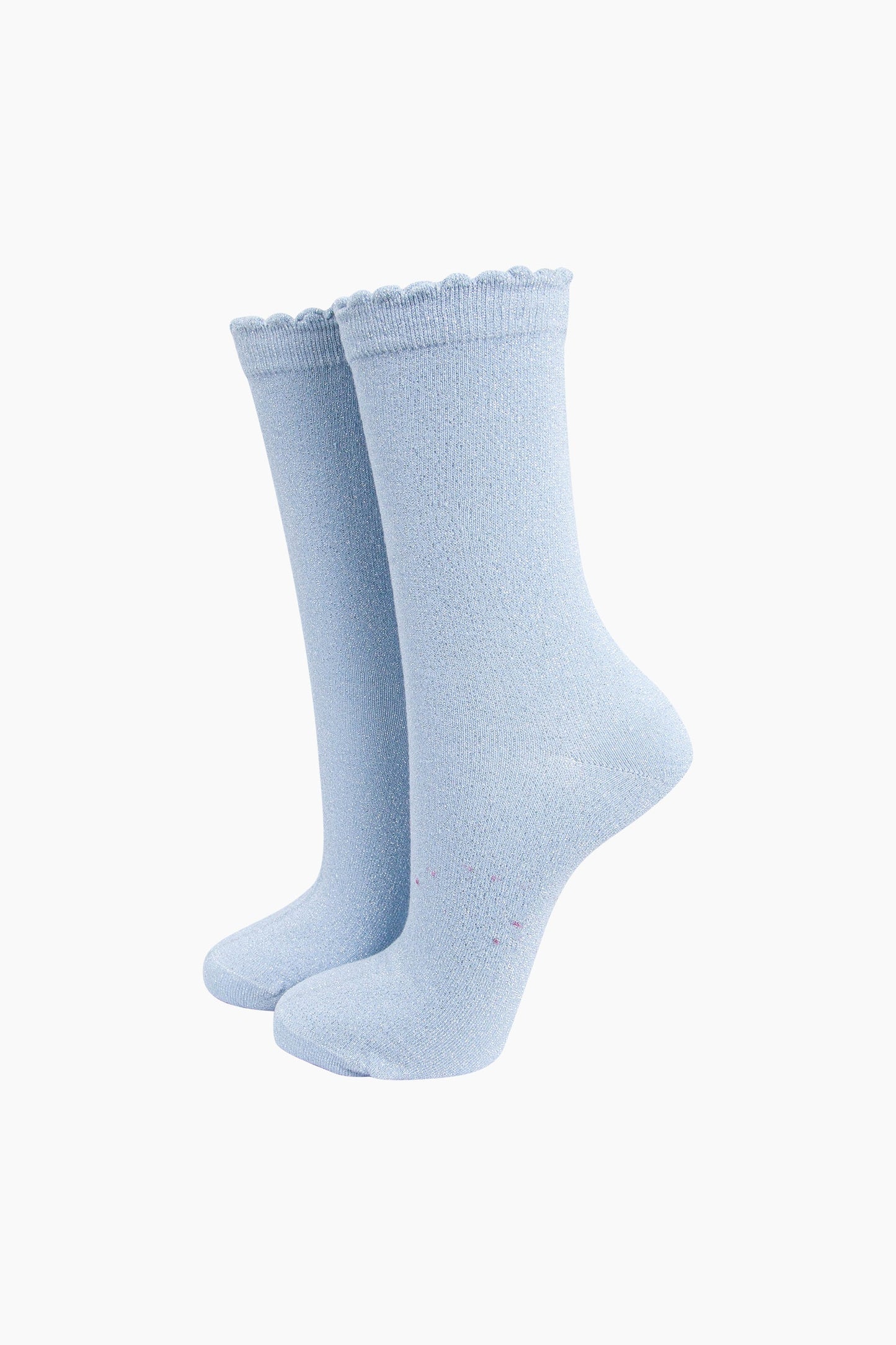 Plain Glitter Cotton Socks