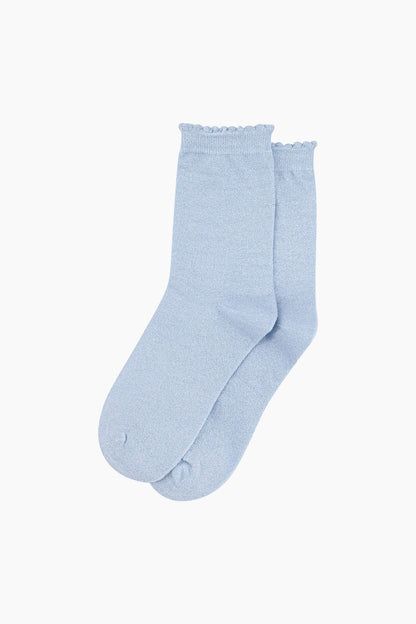 Plain Glitter Cotton Socks