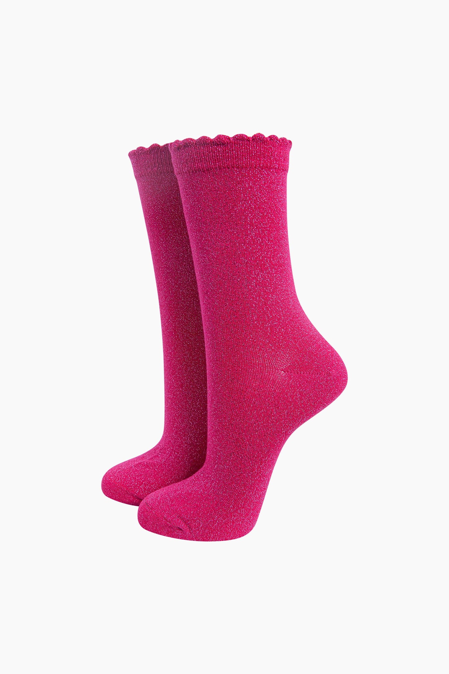 Plain Glitter Cotton Socks