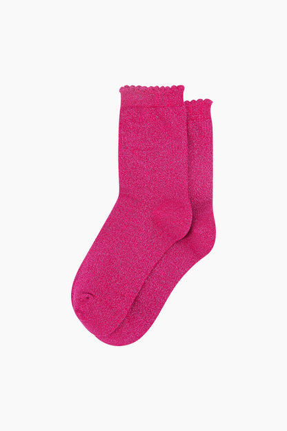 Plain Glitter Cotton Socks