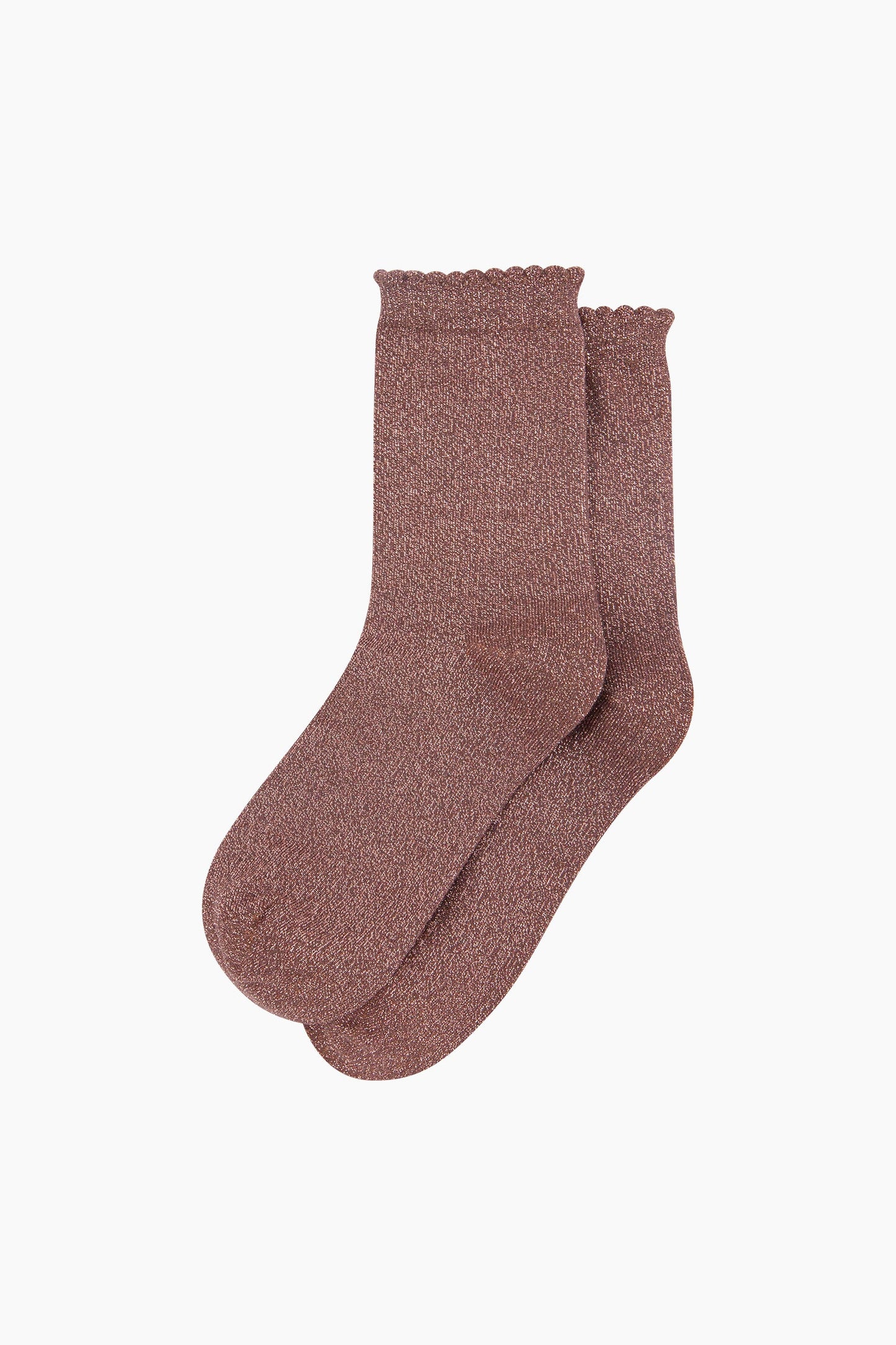 Plain Glitter Cotton Socks