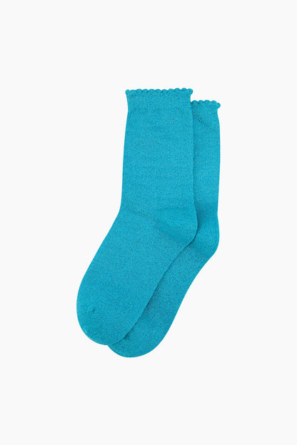 Plain Glitter Cotton Socks