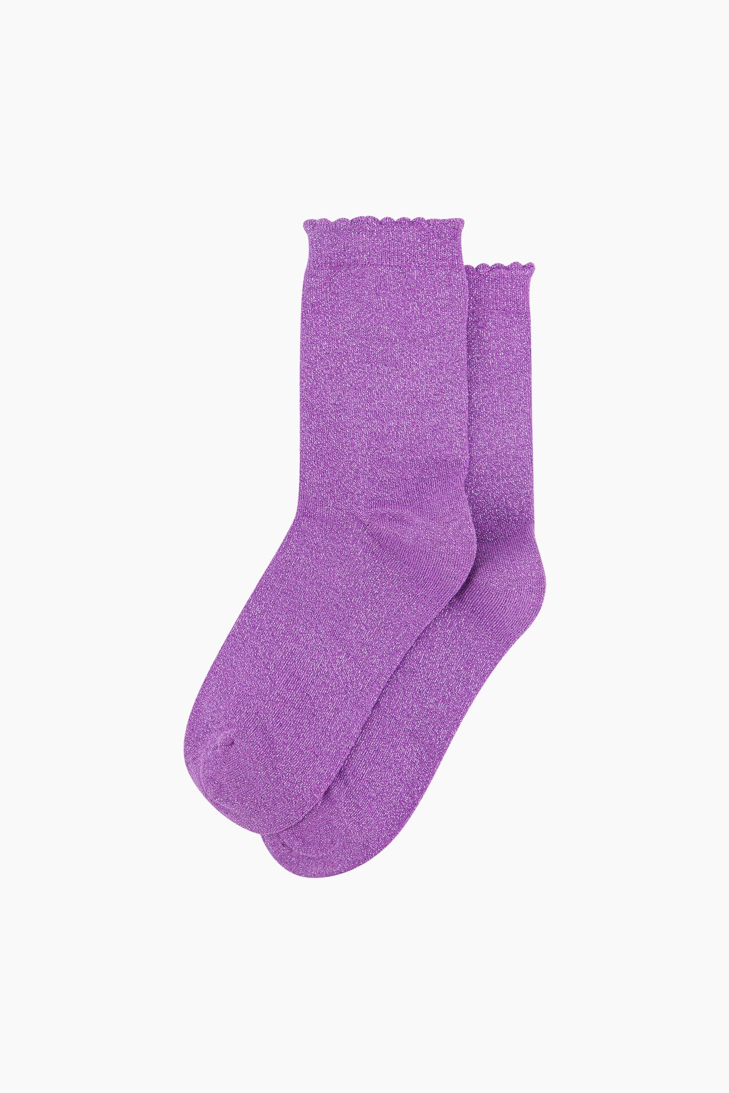 Plain Glitter Cotton Socks