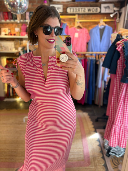 Ribbed Stripe Dress