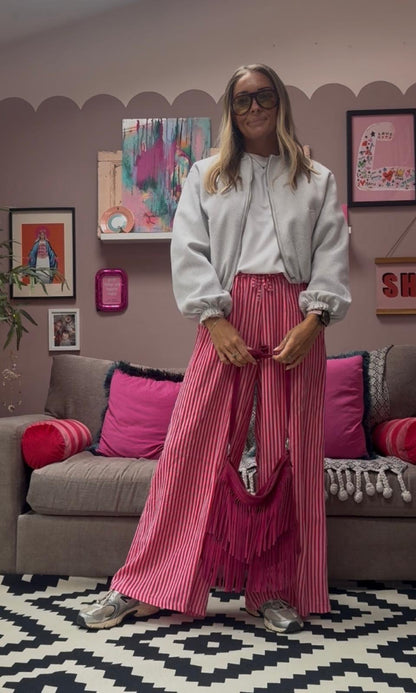 Linen Striped Trousers
