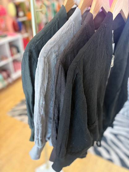 Linen Bomber Jacket