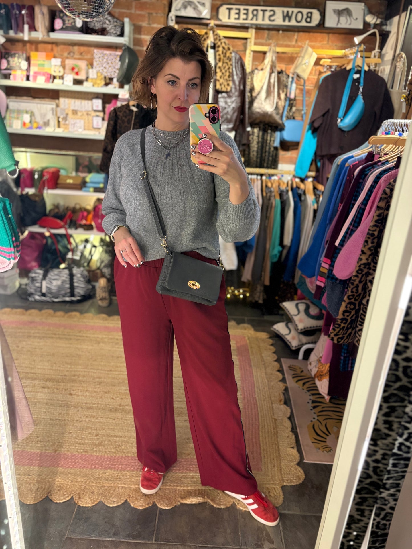 Berry Stripe Trousers