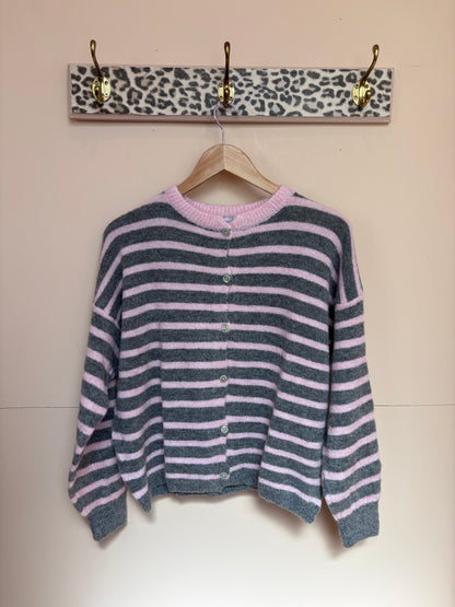 Alpaca Striped Cardigan