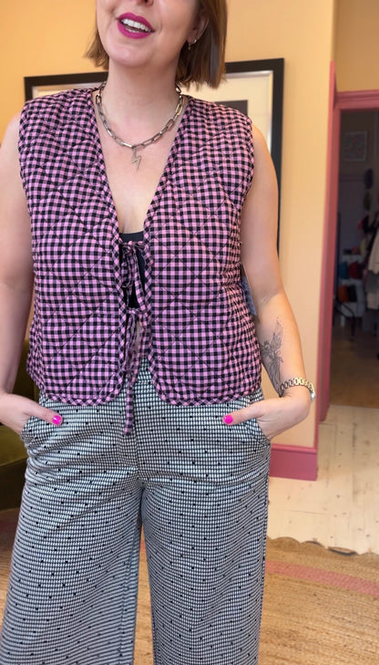 Gingham Reversible Waistcoat