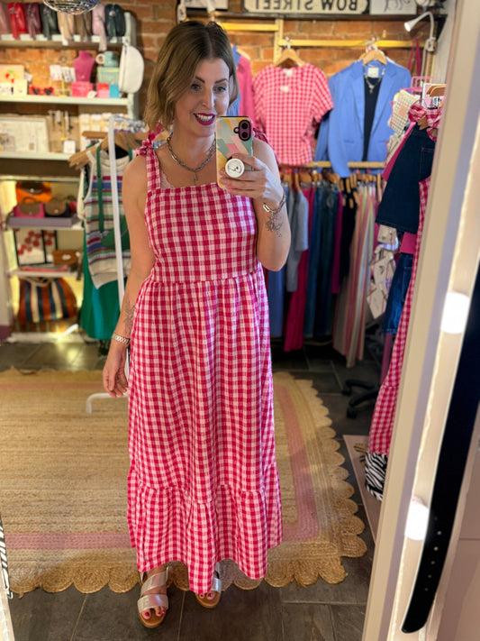 Pink Gingham Dress