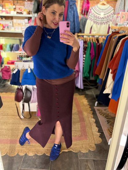 Plain Cashmere Blend Layering Top