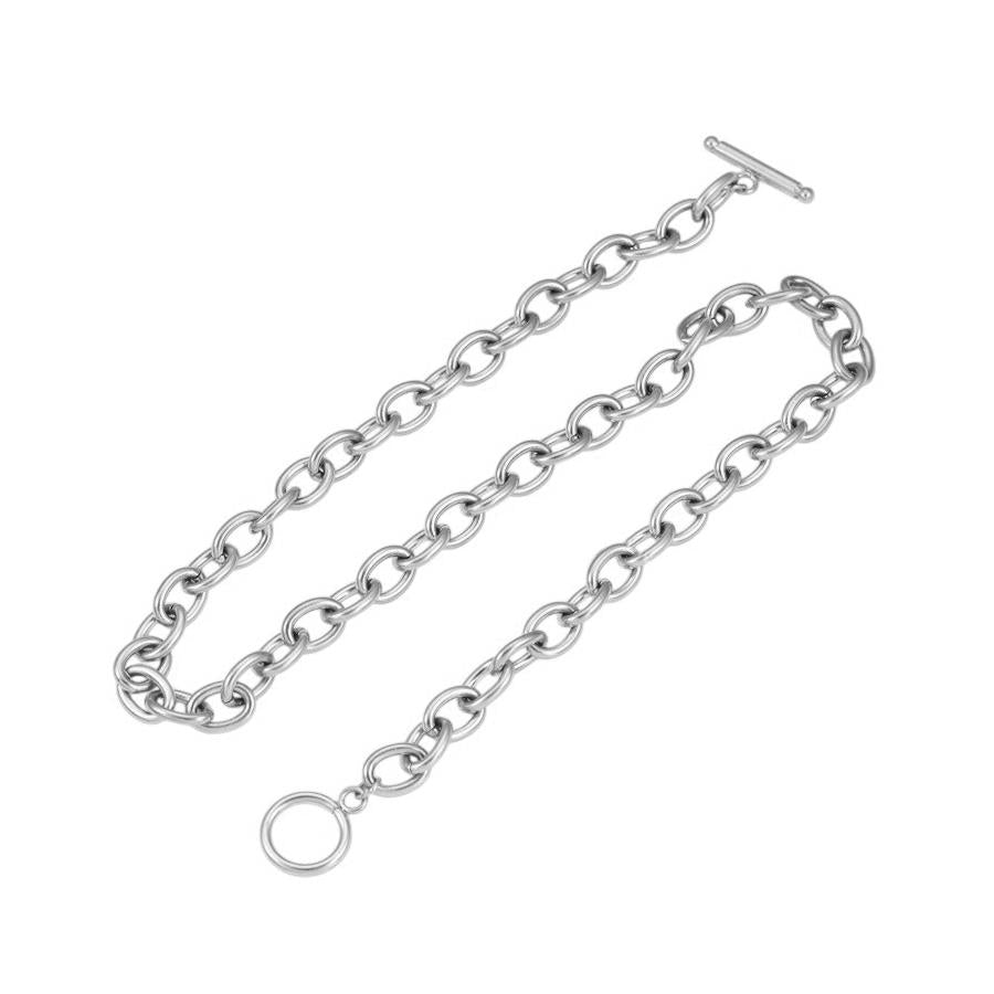 T-Bar Chain Necklace | Silver