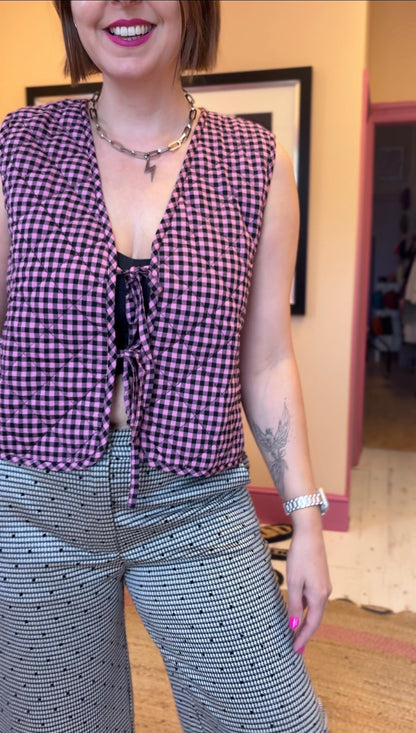 Gingham Reversible Waistcoat