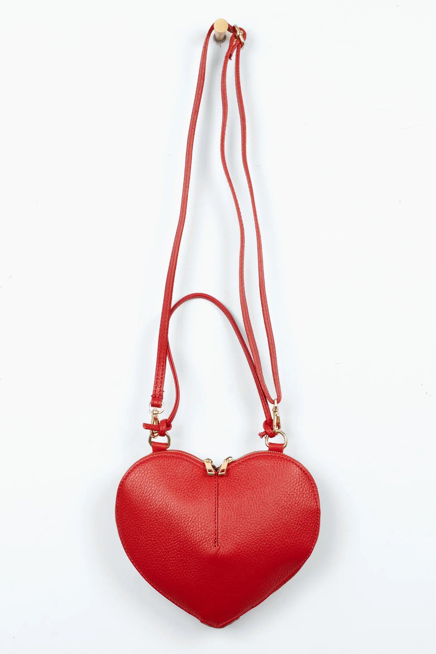 Red Heart Leather Bag
