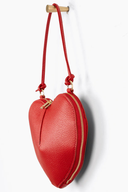 Red Heart Leather Bag