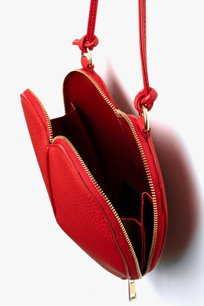 Red Heart Leather Bag