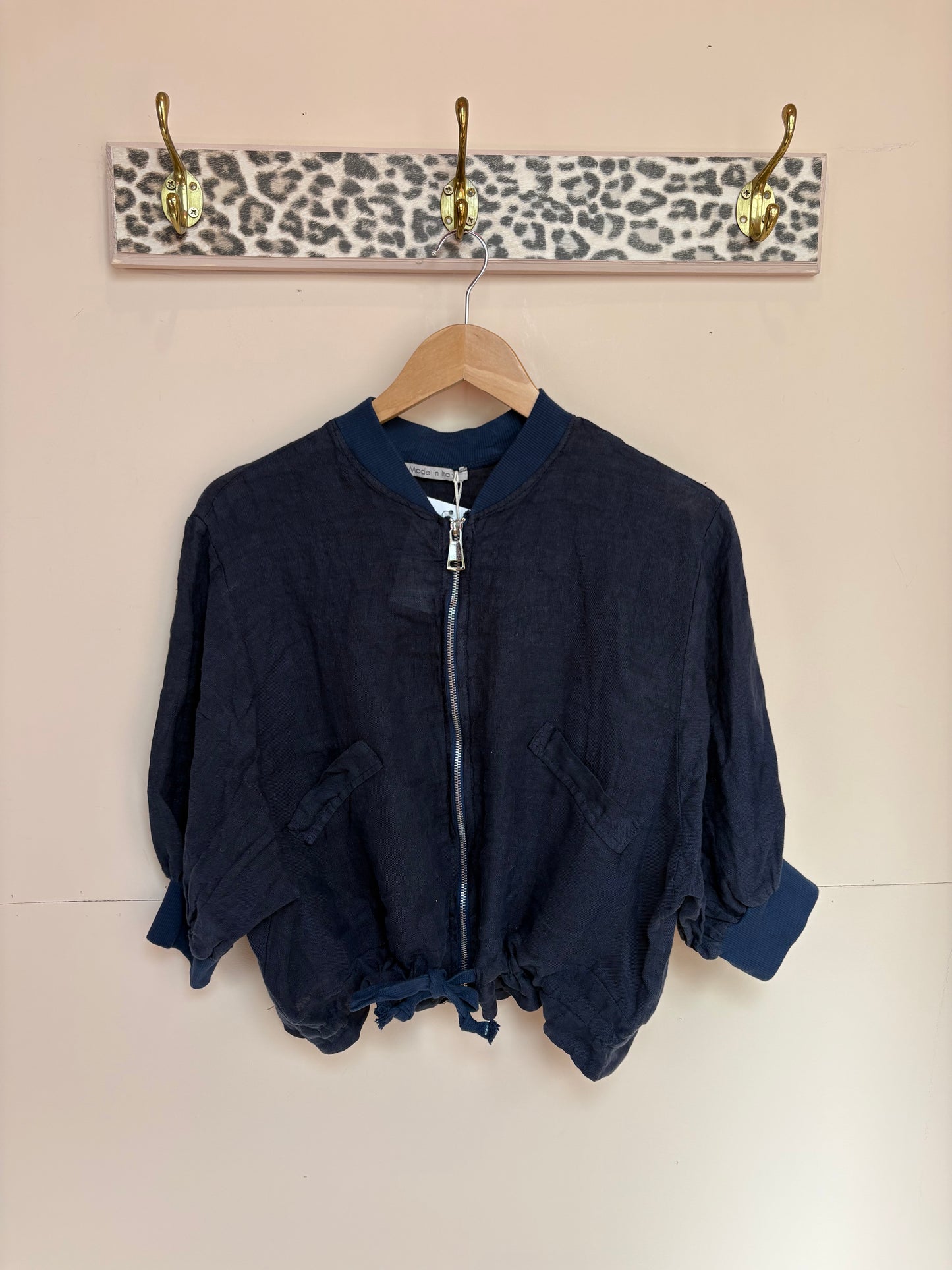 Linen Bomber Jacket