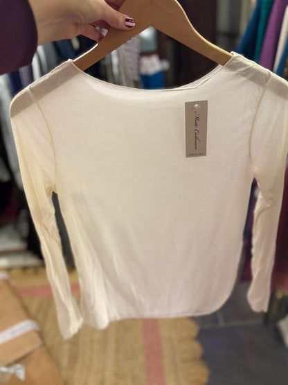 Plain Cashmere Blend Layering Top