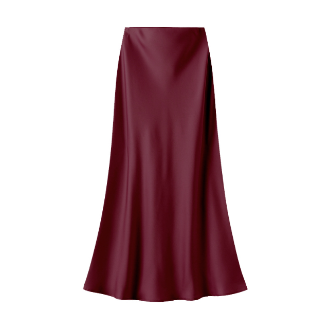Bias Cut Satin Slip Skirt