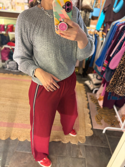 Berry Stripe Trousers