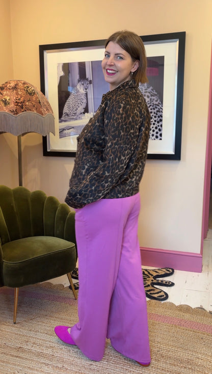 Magenta Seamed Trouser