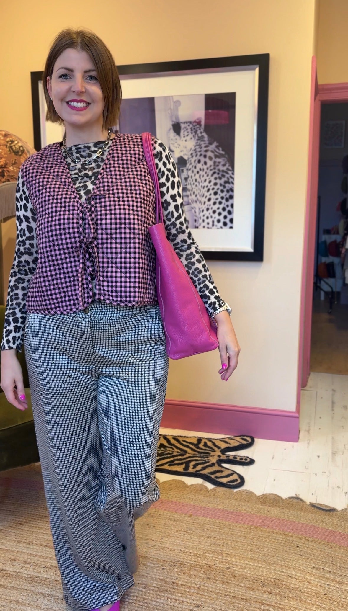 Flock Spot Tweed Trousers