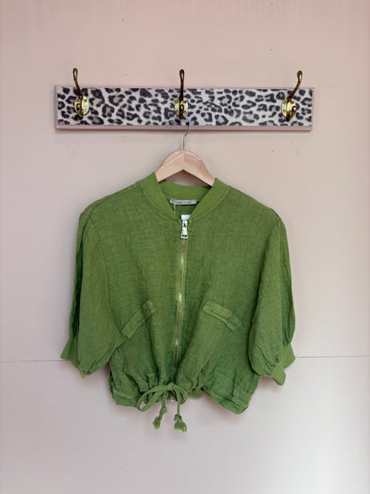 Linen Bomber Jacket