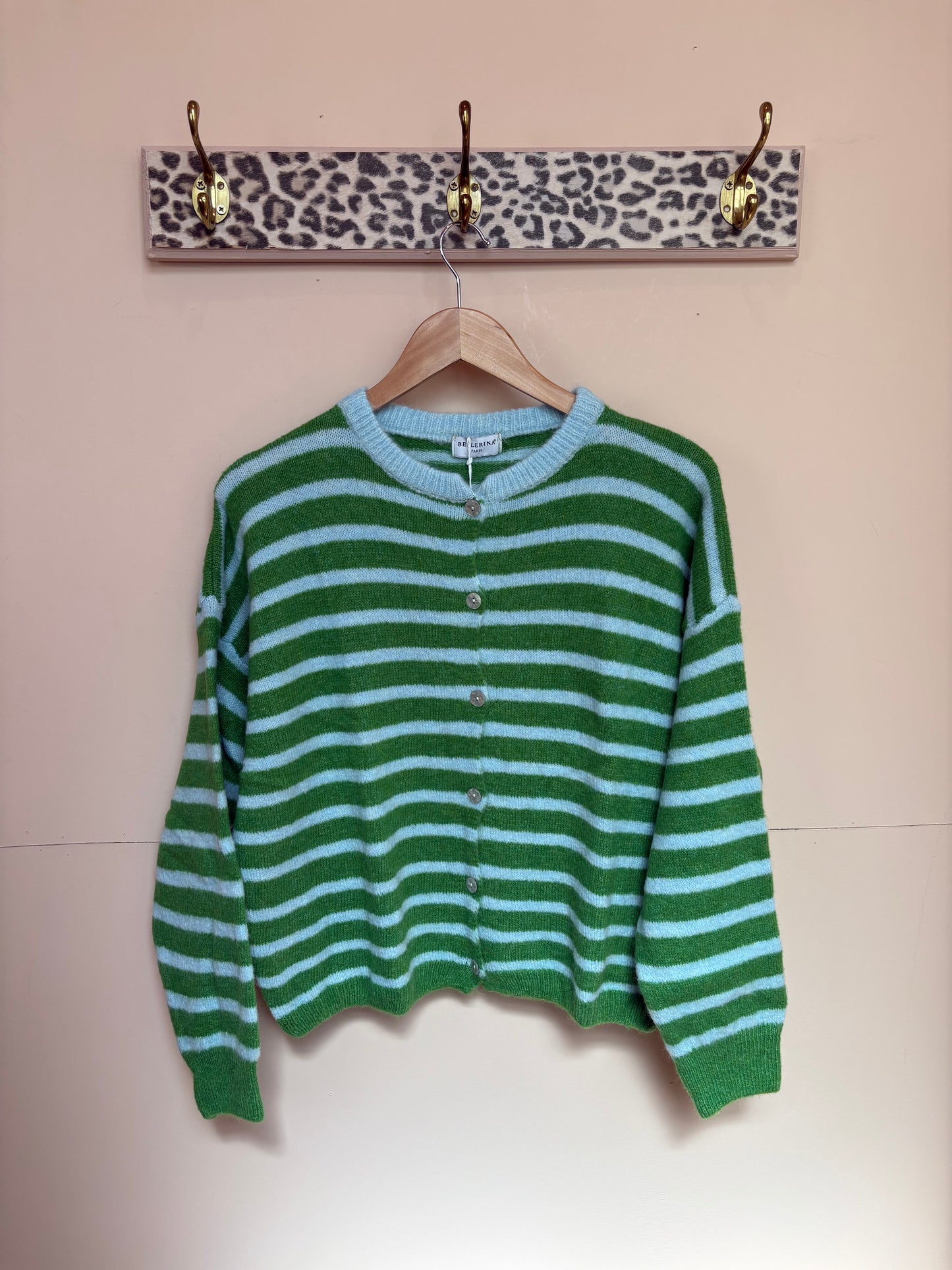Alpaca Striped Cardigan