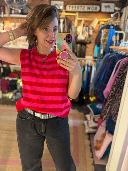 Striped Knit Tank Top | 3 Colourways