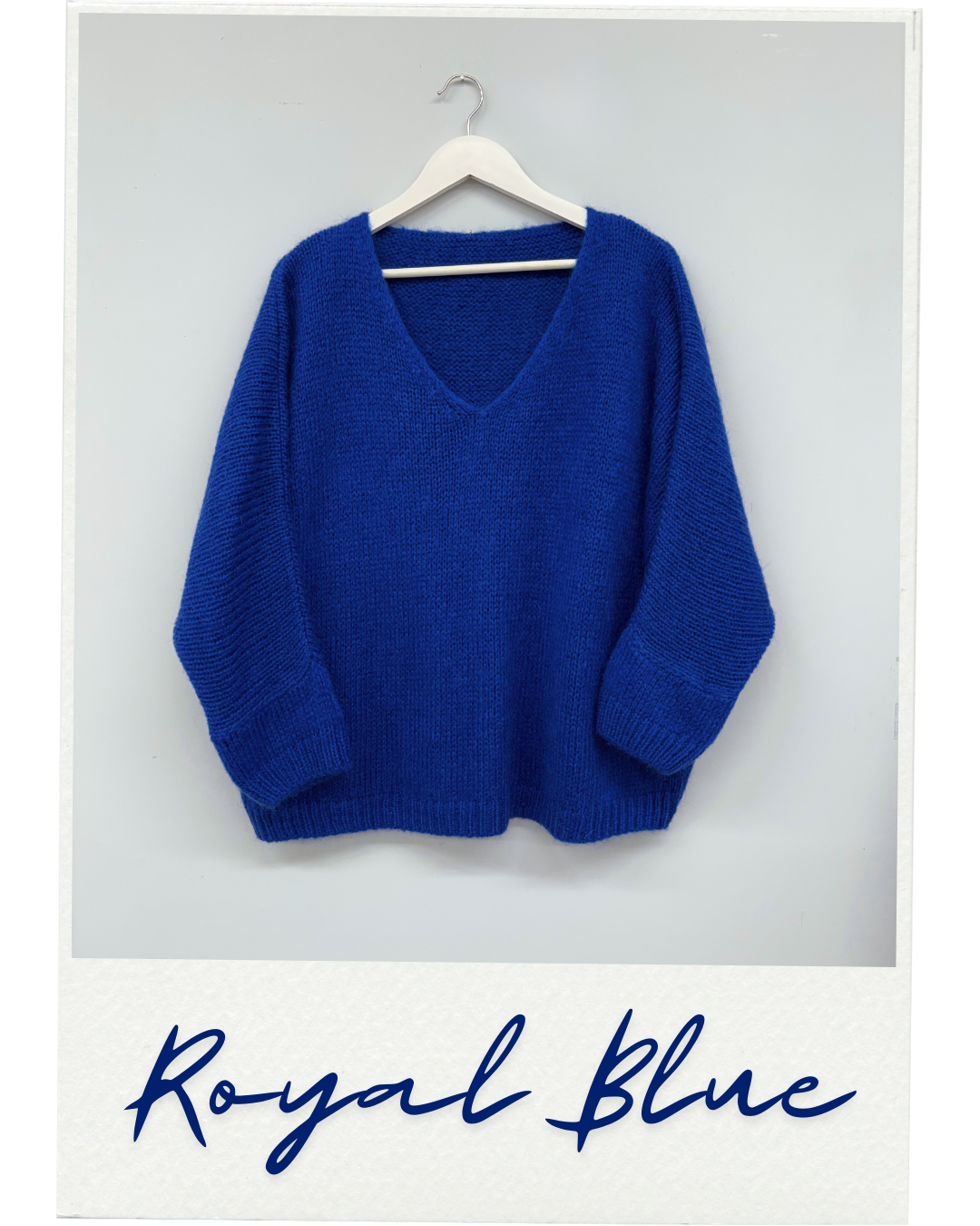 Slouchy V Neck Mohair Jumper