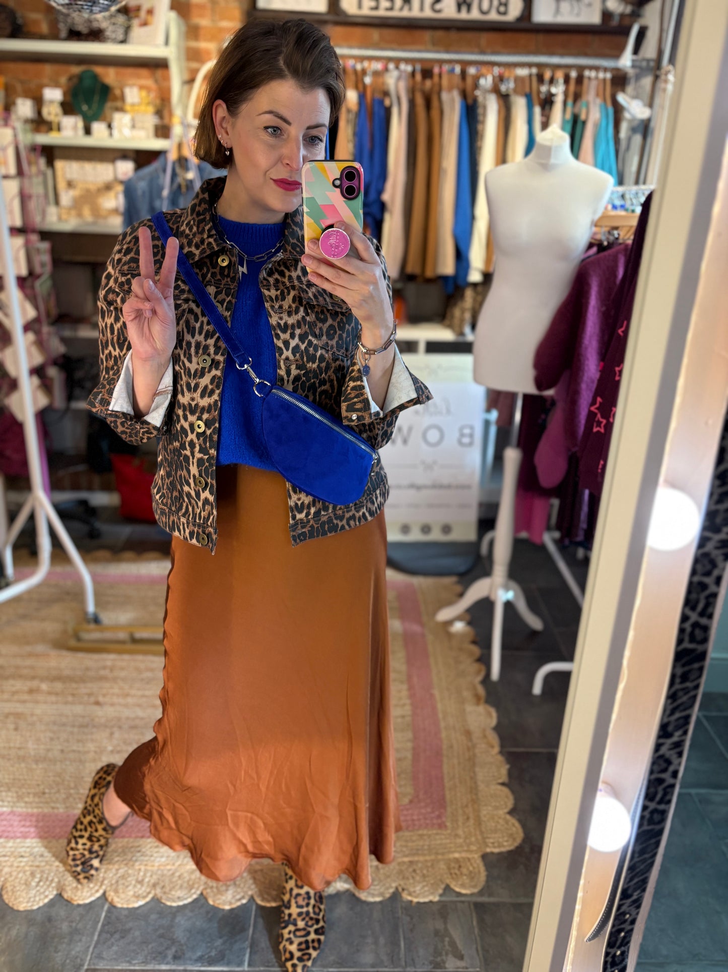 Satin Midi Slip Skirt