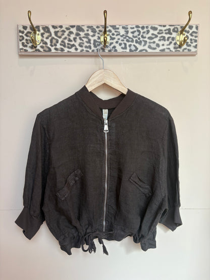 Linen Bomber Jacket