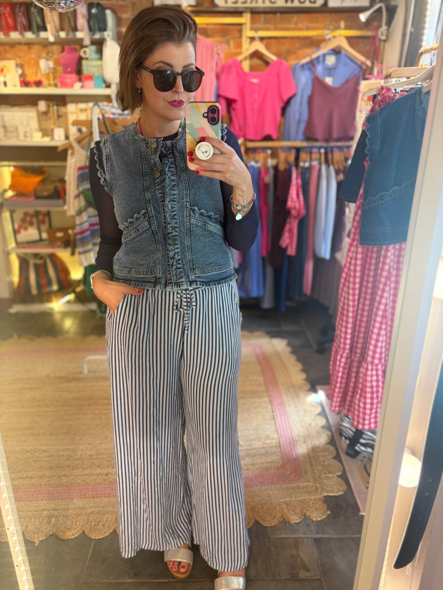 Linen Striped Trousers