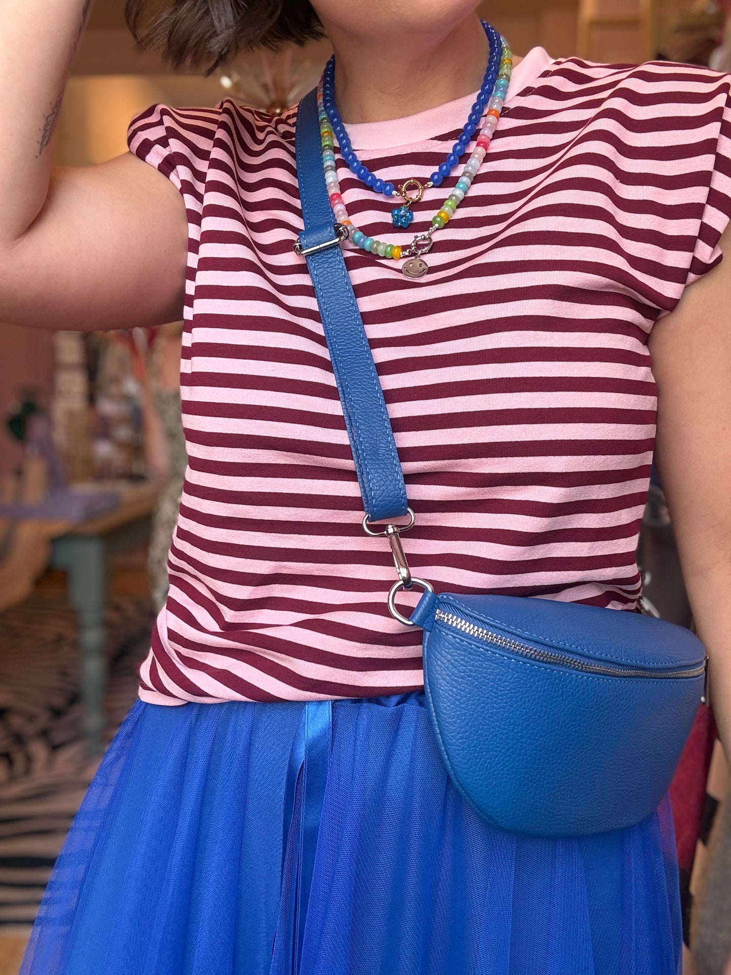 Padded Striped T-Shirt