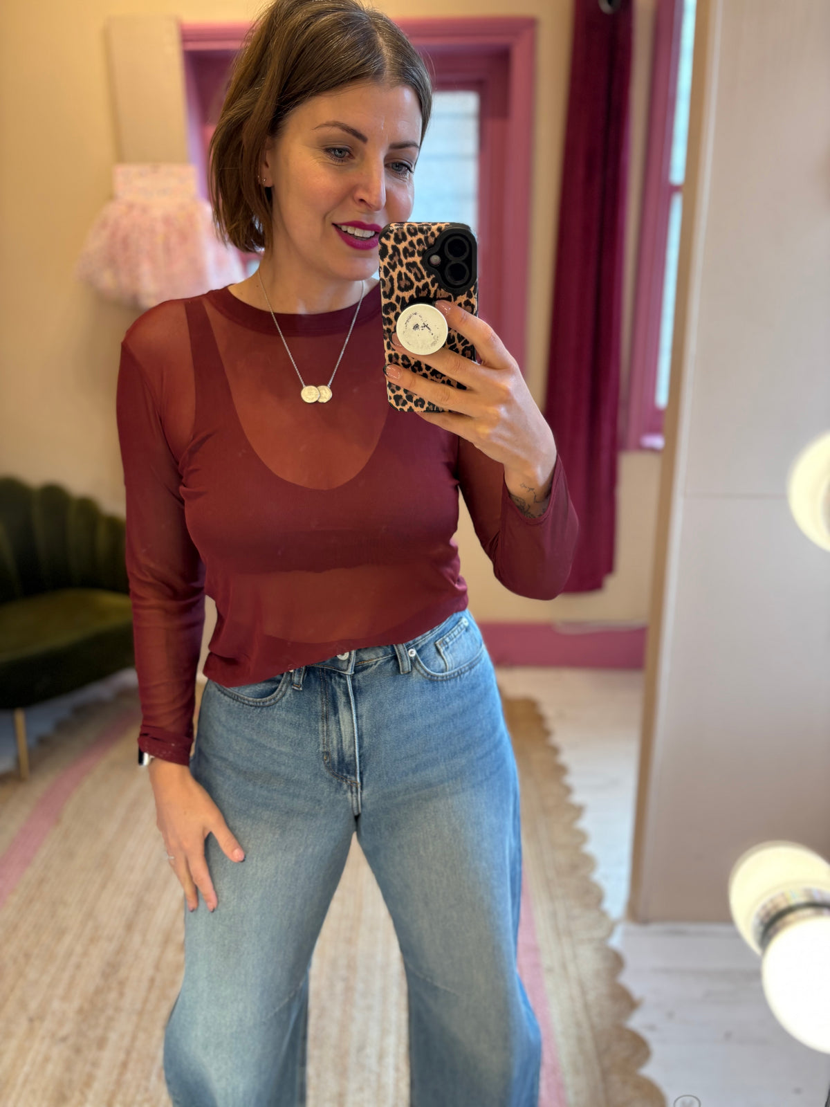 Silky Soft Mesh Layering Top