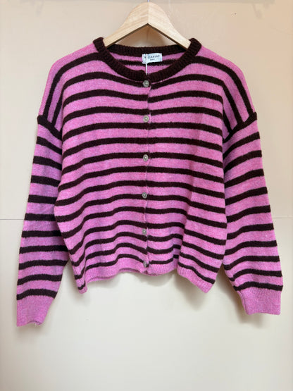 Alpaca Striped Cardigan