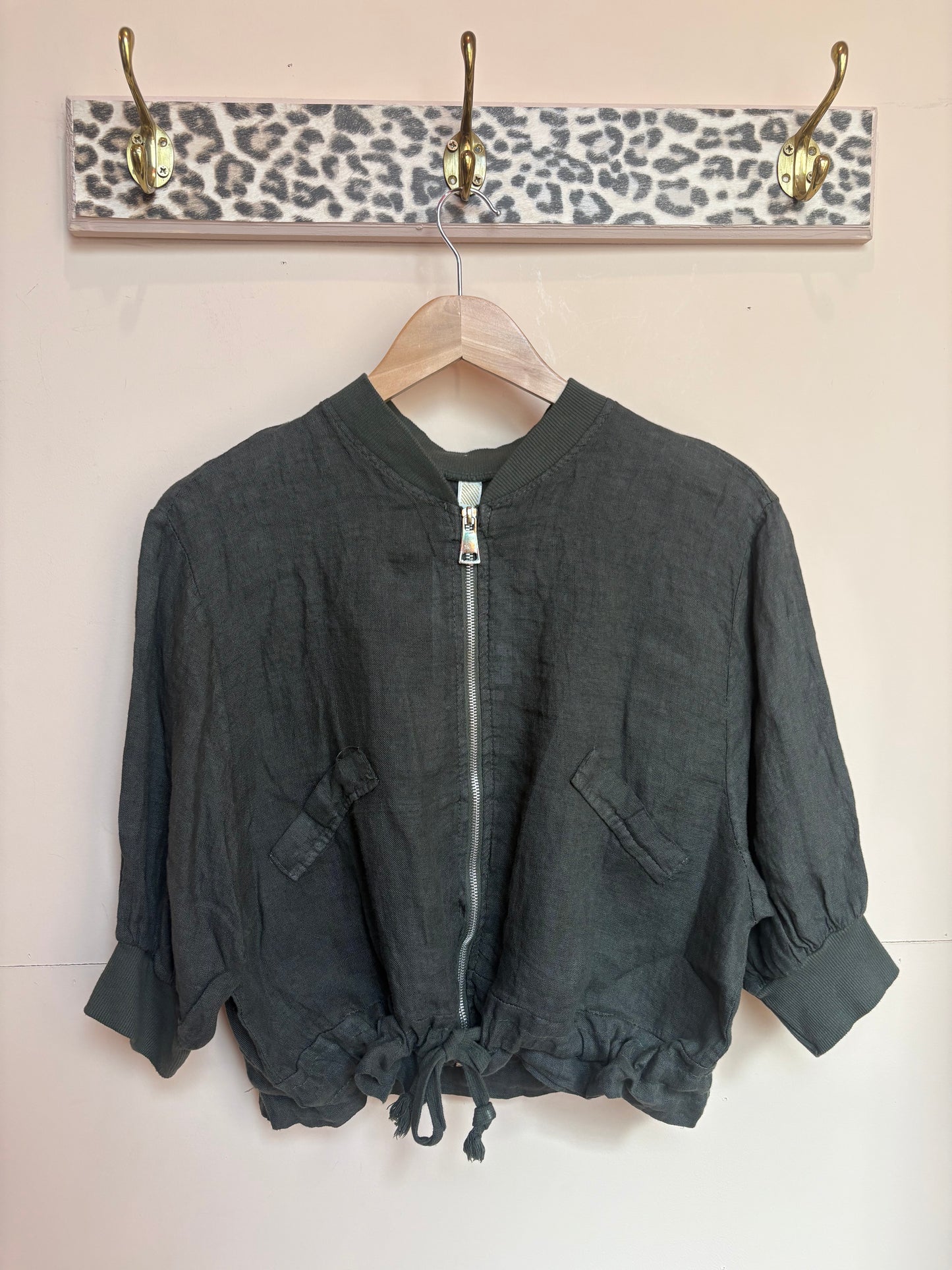 Linen Bomber Jacket