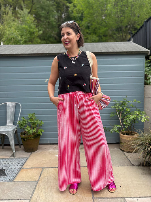 Linen Striped Trousers