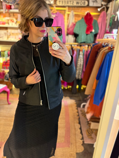 Flower Polka Dot Mesh Column Dress