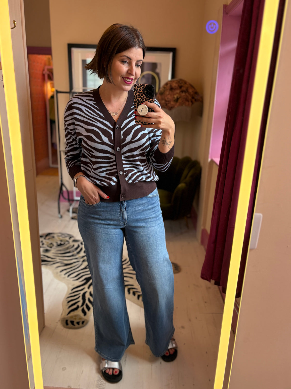 Zebra Print Cardigan