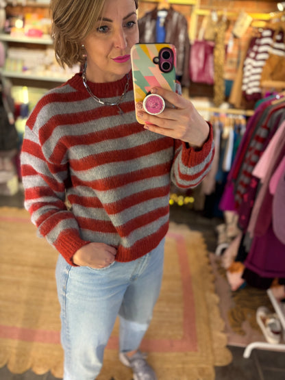 Fluffy Stripe Jumper