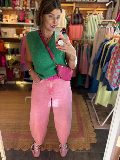 V Neck Mohair Tank Top