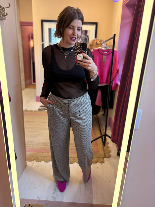 Flock Spot Tweed Trousers