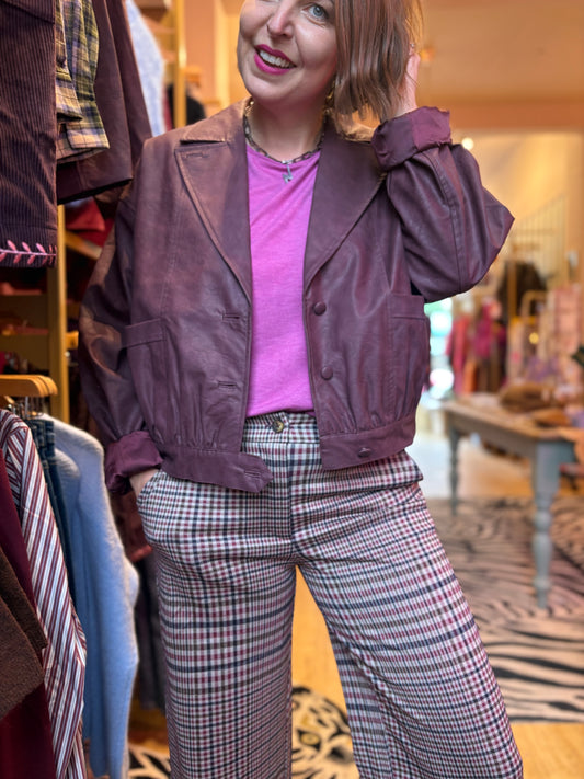 Tweed Print Tailored Trouser
