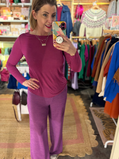 Plain Cashmere Blend Layering Top