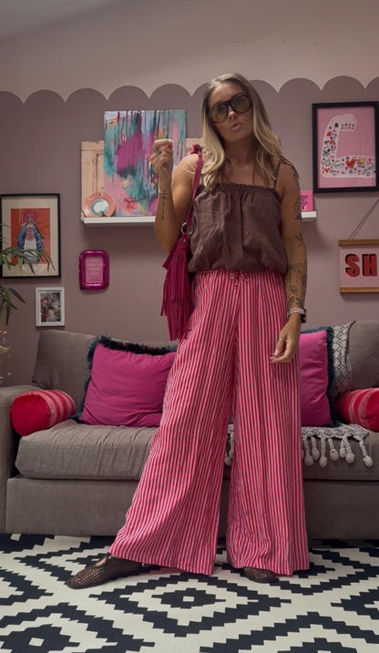 Linen Striped Trousers