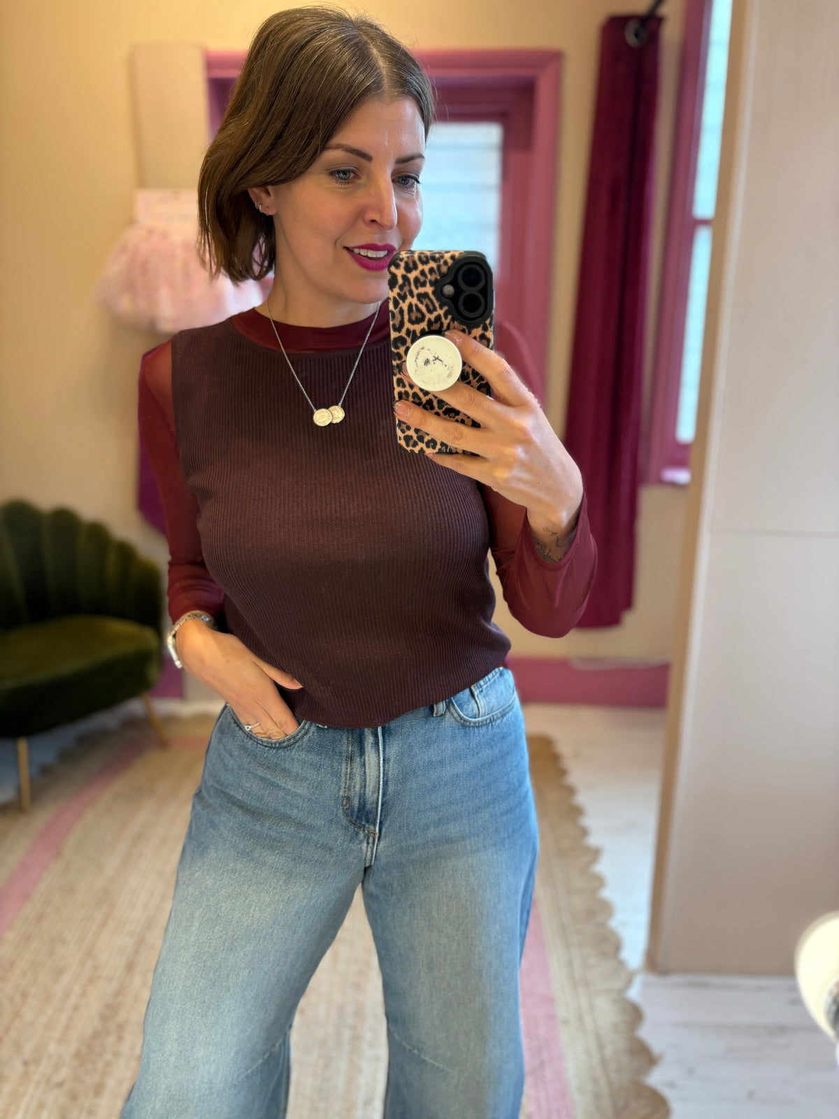 Silky Soft Mesh Layering Top