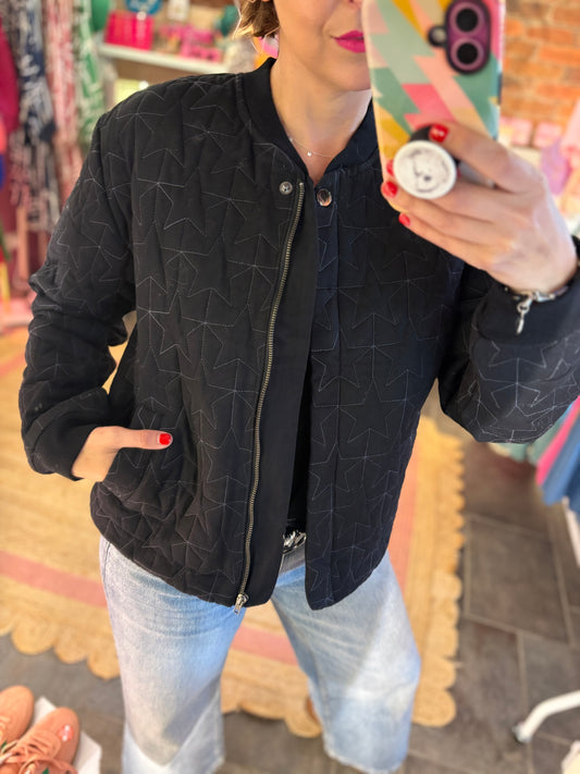 Quilted Star Bomber Jacket