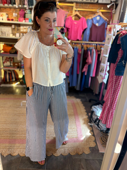 Linen Striped Trousers