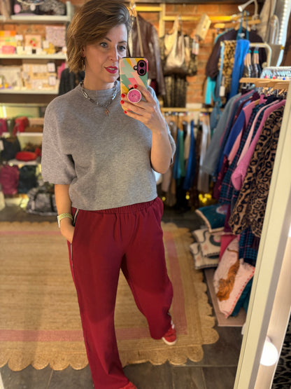 Berry Stripe Trousers